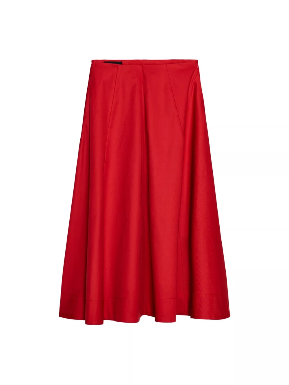 ZARA Crimson Red A-Line Maxi Skirt